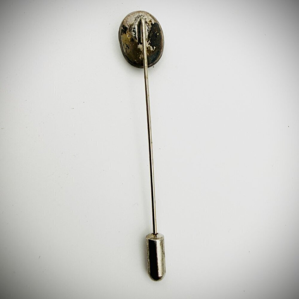 Vintage Sterling Silver Turquoise Hat Pin / Stick Pin - Picture 3 of 3